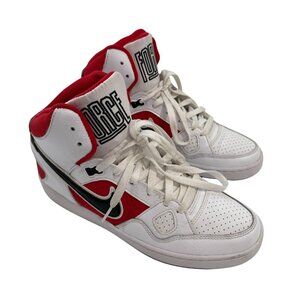 Nike Son of Force Mid Shoes Sneakers White Red Black 616281-105 (2015) Mens 9